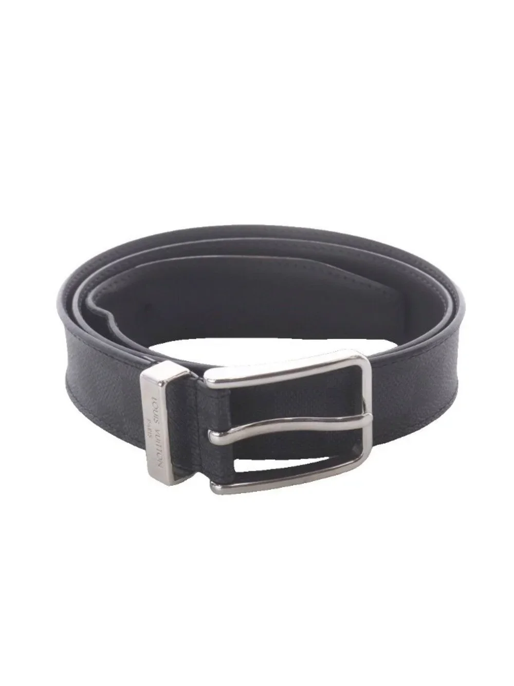Louis Vuitton Ceinture Pont Neuf Belt Canvas Leather Black AD
